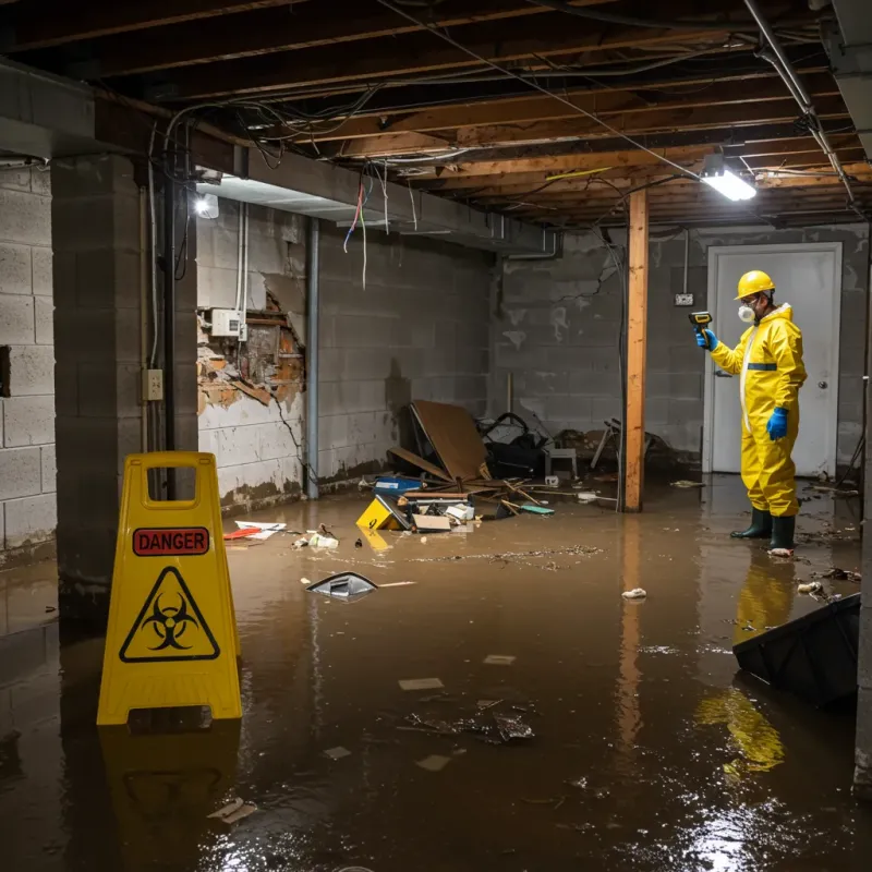 Flooded Basement Electrical Hazard in Myrtle Beach, SC Property