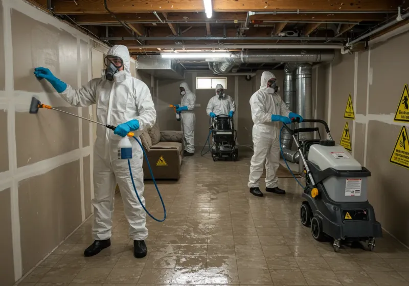 Basement Moisture Removal and Structural Drying process in Myrtle Beach, SC